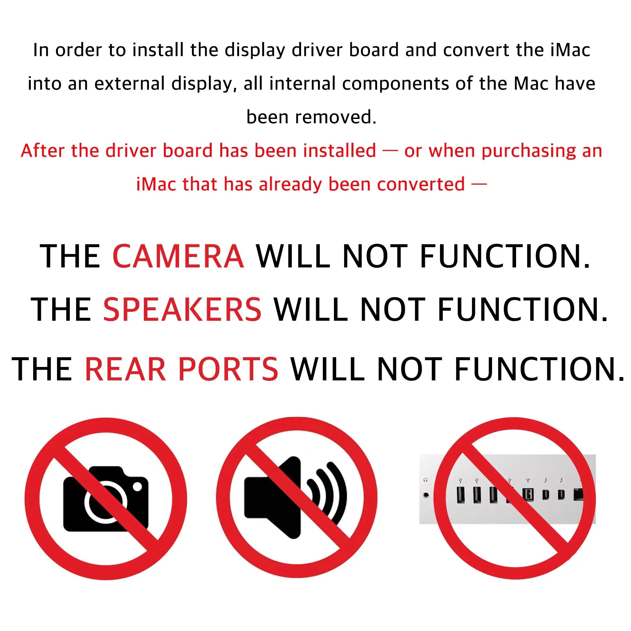 27-inch Display Driver Board – Convert iMac 27” (2014–2020) into an external 5K monitor with Power Delivery